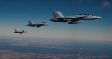 Three RAAF EA-18G Growlers during Exercise Diamond Spear. Story by Flight Lieutenant Jody Blakeley. Photos by Leading Aircraftwoman Aiesha White-Kratz.