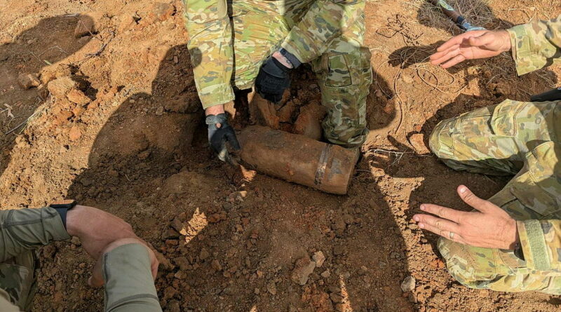An explosive ordnance disposal team discovers unexploded ordnance during the remediation of Townshend Island. Story by Leading Aircraftman Chris Tsakisiris.