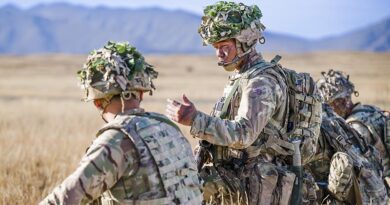 Royal Gurkha Rifles prepare to conduct a training serial in the Take Military Training Area during Exercise Kukri, supported by 2/1 Royal New Zealand Infantry Regiment. NZDF photo supplied.
