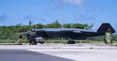 The MQ-28A Ghost Bat demonstrates integration with other platforms during Exercise Valiant Shield. Story by Squadron Leader Shaun Donnelly. Photo by Senior Airman Austin Salazar, US Air Force.