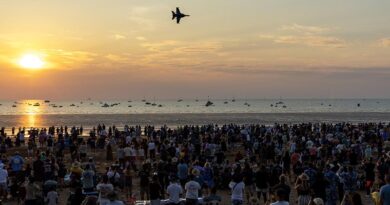 Air forces ignite sunset at Mindil Beach Air forces ignite sunset at Mindil Beach