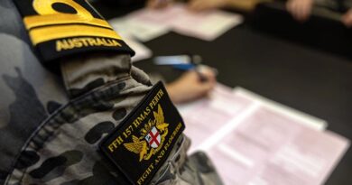 A Royal Australian Navy officer completes the 2026 Australian Bureau of Statistics Census in HMAS Perth during her Indo-Pacific Regional Presence Deployment. Photo by Leading Seaman Connor Morrison.