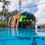 Helicopter underwater escape training