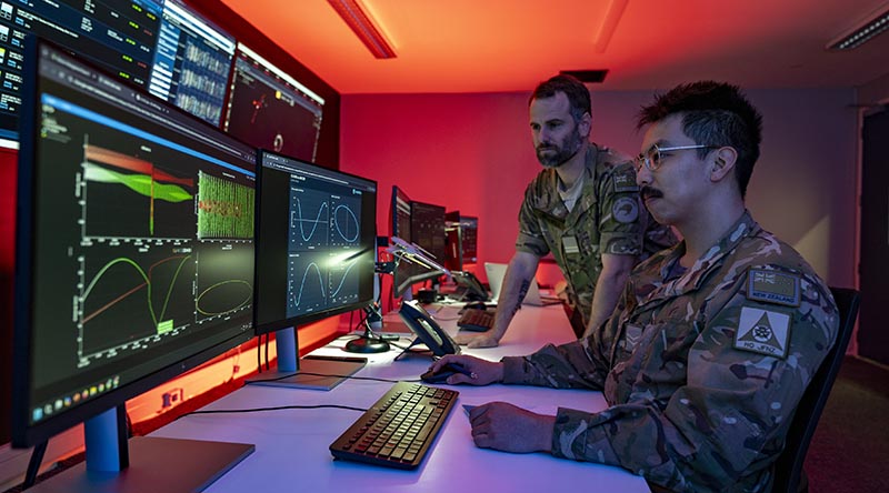 62 Squadron Space Squadron Operations Room at RNZAF Base Auckland. NZDF photo.