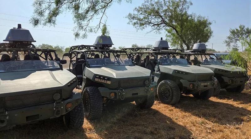 DroneShield's DroneSentry-X Mk2 installed on infantry squad vehicles as part of a JIATF-401 initiative. Image supplied.