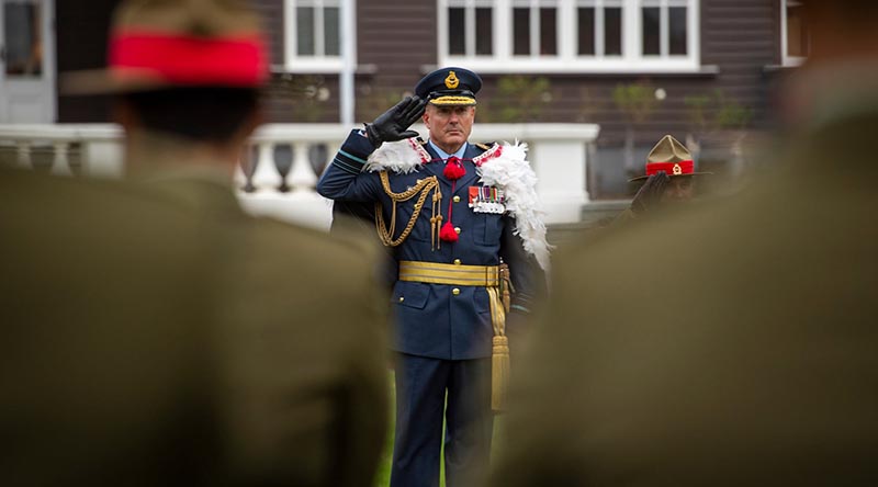 NZDF Chief of Defence Force, Air Marshal Tony Davies, has been officially appointed at a Change of Command Ceremony at Government House, 6 June 2024. New Zealand Government photo.