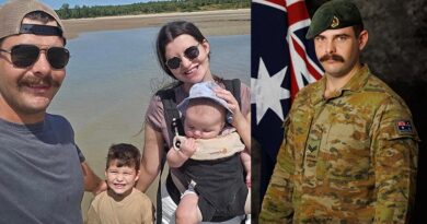 Corporal Brendan Hannam, and family. Images supplied by Defence.